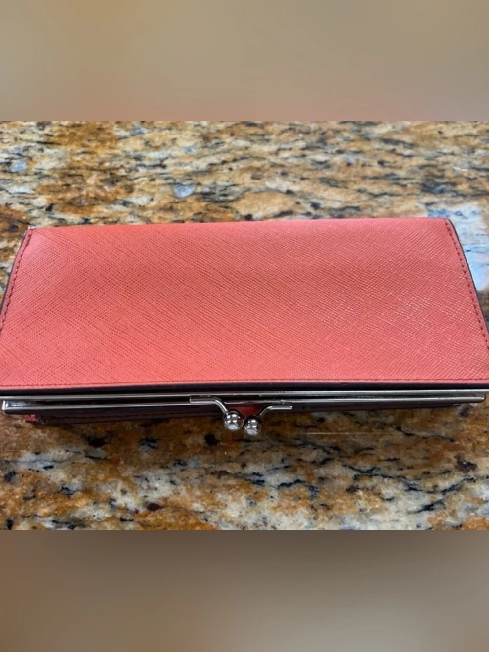 Tumi Orange and brown leather wallet